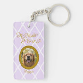 Gouden Retriever Foto Sleutelhanger | Aangepaste L (achterkant)