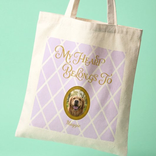 Gouden Retriever Fototassen | Aangepaste Naam Tote Bag