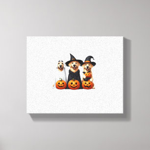Gouden Retriever Geest Halloween Hondenliefhebbers Canvas Afdruk