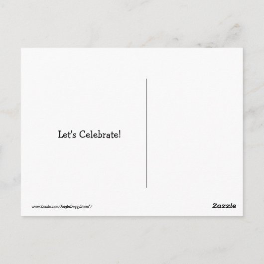 Gouden Retriever Gelukkige Verjaardagstaart Briefkaart (Achterkant)