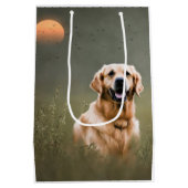 Gouden Retriever Gift Bag Medium Cadeauzakje (Achterkant)