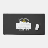 Gouden Retriever Glitter Hondenhaar Ontwerp Bureaumat (Keyboard & Muis)