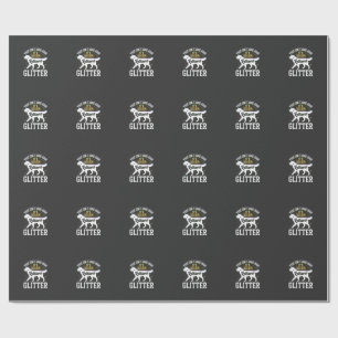 Gouden Retriever Glitter Hondenhaar Ontwerp Cadeaupapier