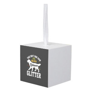 Gouden Retriever Glitter Hondenhaar Ontwerp Decoratie