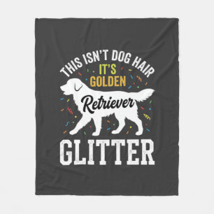 Gouden Retriever Glitter Hondenhaar Ontwerp Fleece Deken