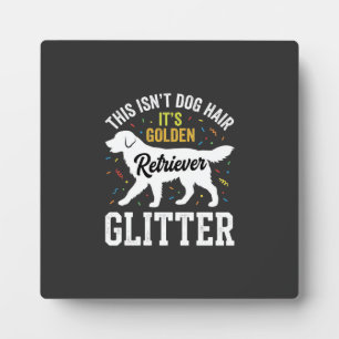 Gouden Retriever Glitter Hondenhaar Ontwerp Fotoplaat