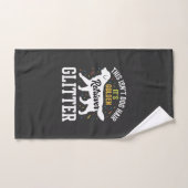 Gouden Retriever Glitter Hondenhaar Ontwerp Handdoek (Handdoek)