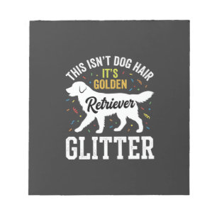 Gouden Retriever Glitter Hondenhaar Ontwerp Notitieblok