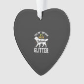 Gouden Retriever Glitter Hondenhaar Ontwerp Ornament (voorkant)
