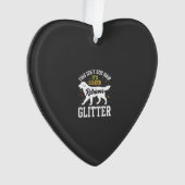 Gouden Retriever Glitter Hondenhaar Ontwerp Ornament (voorkant)