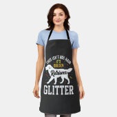 Gouden Retriever Glitter Hondenhaar Ontwerp Schort (Gedragen)