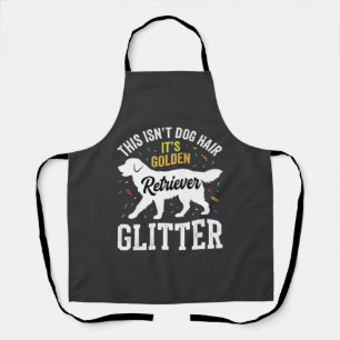 Gouden Retriever Glitter Hondenhaar Ontwerp Schort