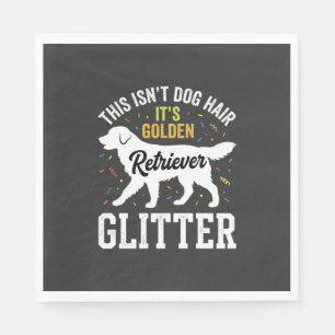 Gouden Retriever Glitter Hondenhaar Ontwerp Servet