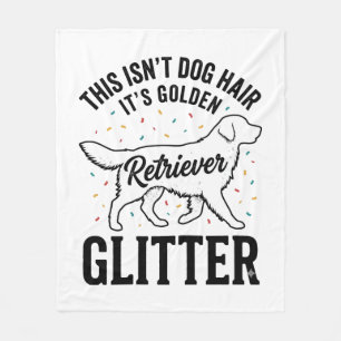 Gouden Retriever Glitter Vintage Hond Haar Shirt_1 Fleece Deken