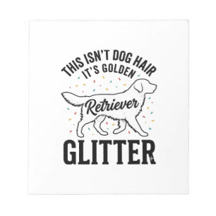 Gouden Retriever Glitter Vintage Hond Haar Shirt_1 Notitieblok