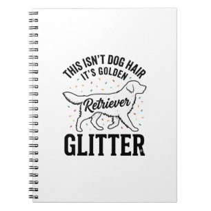 Gouden Retriever Glitter Vintage Hond Haar Shirt_1 Notitieboek