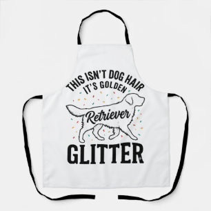 Gouden Retriever Glitter Vintage Hond Haar Shirt_1 Schort
