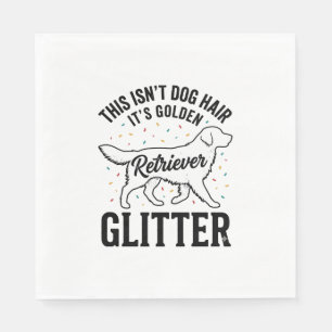 Gouden Retriever Glitter Vintage Hond Haar Shirt_1 Servet