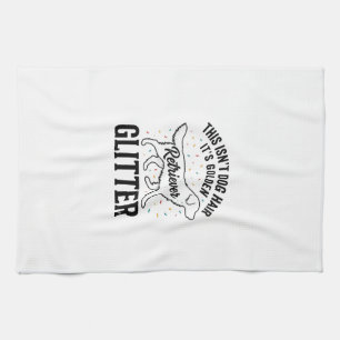 Gouden Retriever Glitter Vintage Hond Haar Shirt_1 Theedoek