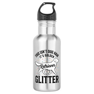 Gouden Retriever Glitter Vintage Hond Haar Shirt_1 Waterfles