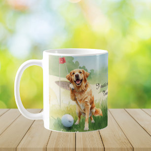 Gouden Retriever Golf Aquarel Koffiemok