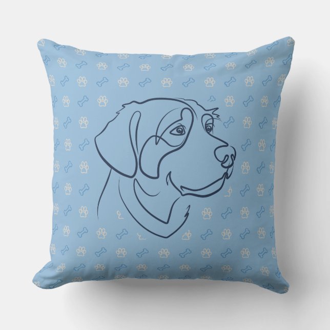 Gouden Retriever Gouden Patroon Kussen (Voorkant)