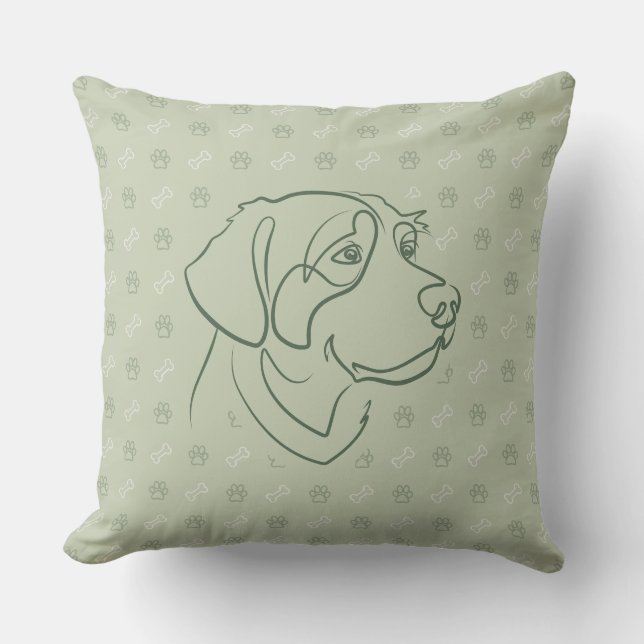 Gouden Retriever Gouden Patroon Kussen (Voorkant)
