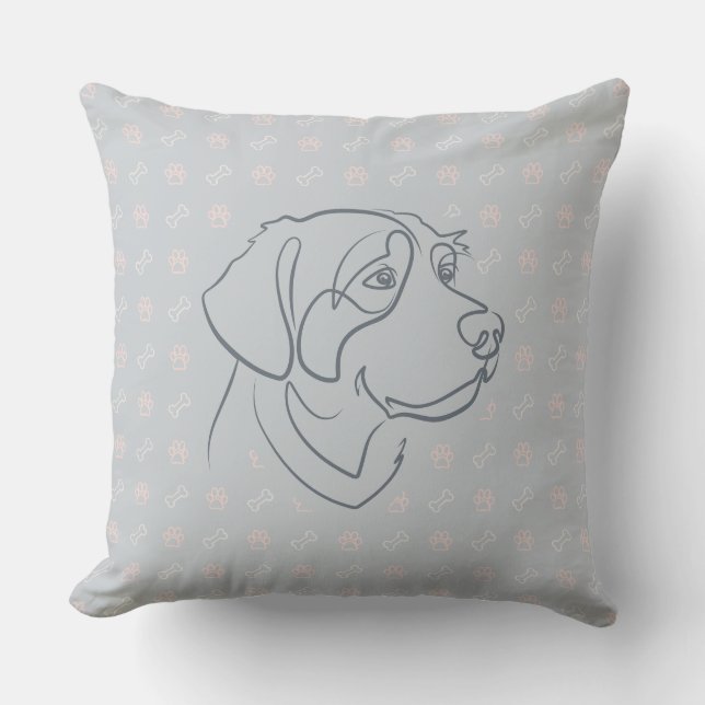 Gouden Retriever Gouden Patroon Kussen (Voorkant)