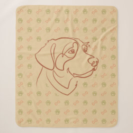 Gouden Retriever Gouden Patroon Sherpa Deken