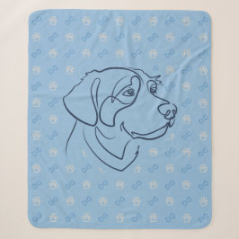 Gouden Retriever Gouden Patroon Sherpa Deken