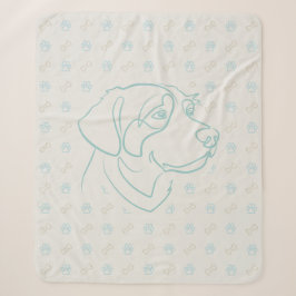 Gouden Retriever Gouden Patroon Sherpa Deken