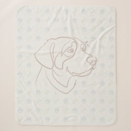 Gouden Retriever Gouden Patroon Sherpa Deken