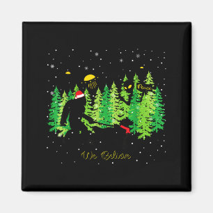 Gouden Retriever Grappige Bigfoot Kerstmis Alien U Magneet