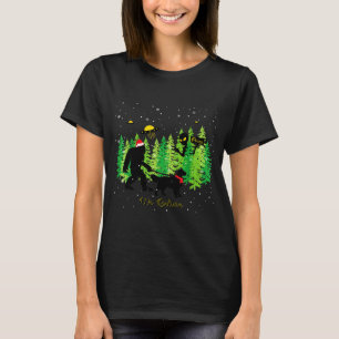 Gouden Retriever Grappige Bigfoot Kerstmis Alien U T-shirt
