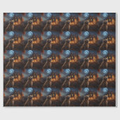 Gouden Retriever Halloween Eng Cadeaupapier (Vlak)