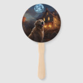 Gouden Retriever Halloween Eng Handwaaier (Voorkant)
