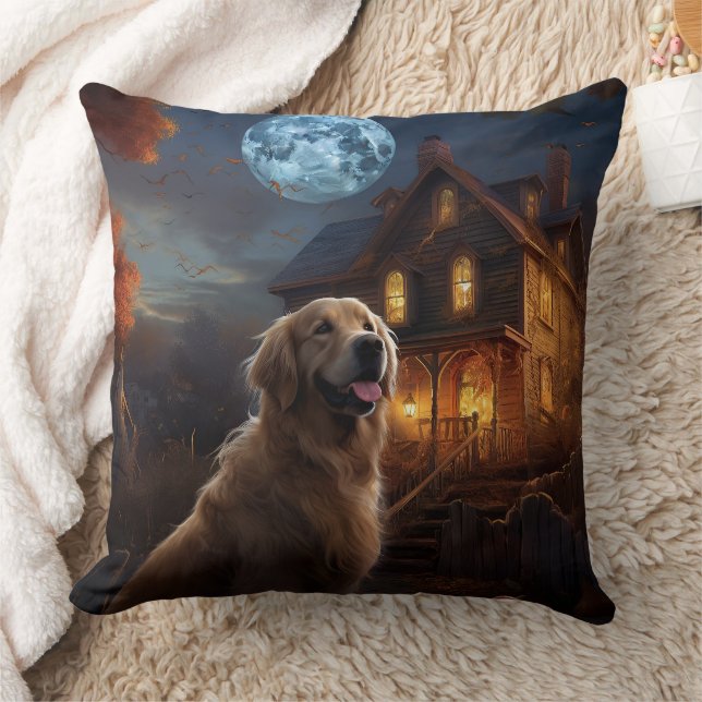 Gouden Retriever Halloween Eng Kussen (Deken)