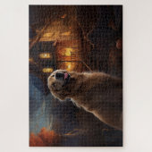 Gouden Retriever Halloween Eng Legpuzzel (Verticaal)