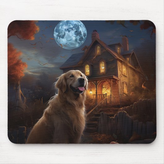 Gouden Retriever Halloween Eng Muismat (Voorkant)