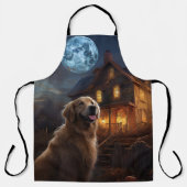 Gouden Retriever Halloween Griezelen Schort (Voorkant)
