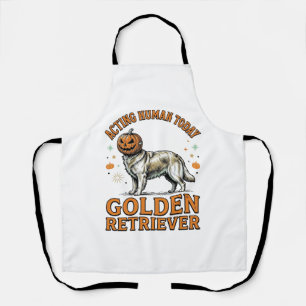 Gouden Retriever Halloween Pompoen Hond Kostuum Sh Schort