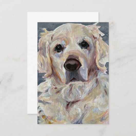 Gouden Retriever handgeschilderd op doek Bedankkaart (Voorkant / Achterkant)