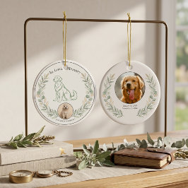 Gouden Retriever-herdenking Sage Botanische Aanden Keramisch Ornament