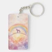 Gouden Retriever-herdenkingssleutelhanger Sleutelhanger (achterkant)