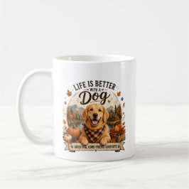 Gouden Retriever Herfst Chalet Hond Liefhebber Kof Koffiemok