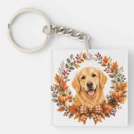 Gouden Retriever Herfst Sleutelhanger