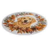 Gouden Retriever Herfst Snijplank (Hoek)