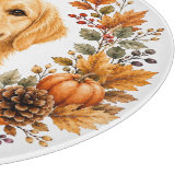 Gouden Retriever Herfst Snijplank (Hoek)