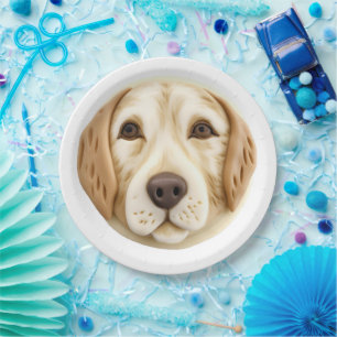 Gouden Retriever Hond 3D Geïnspireerd Papieren Bordje