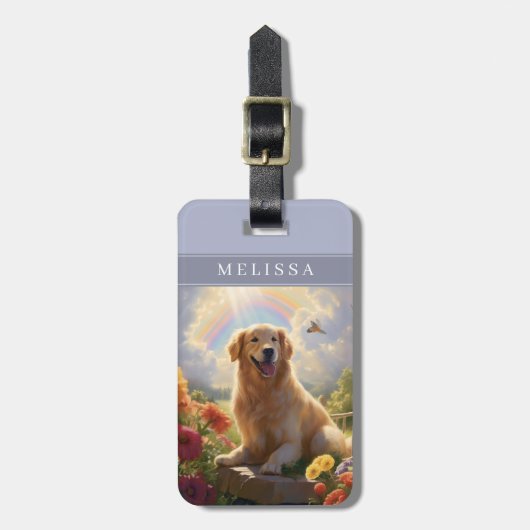 Gouden Retriever Hond Bagage Labels (Voorkant verticaal)